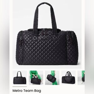 Metro Team Black Quilted Bag